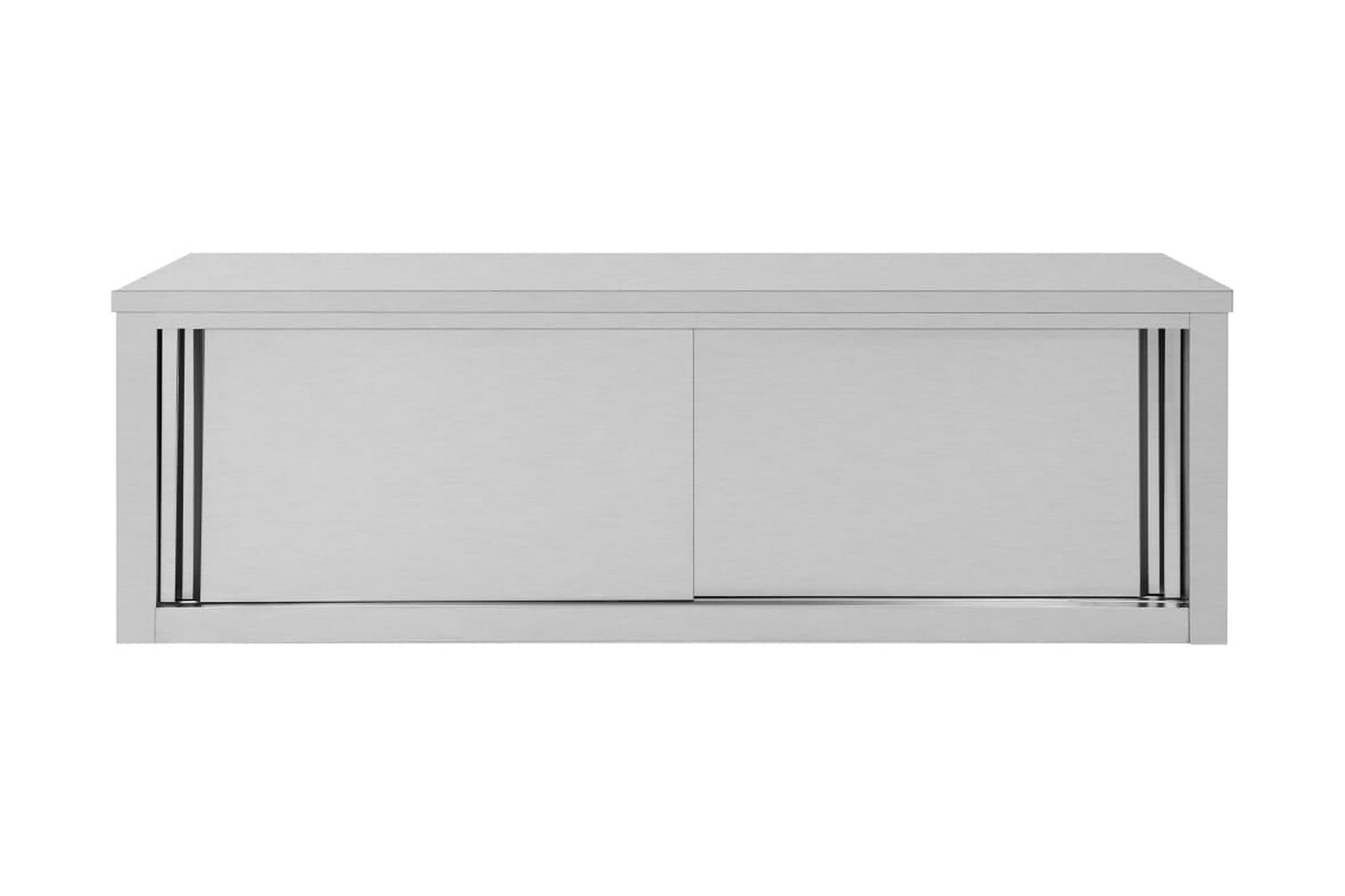 Keittiön seinäkaappi liukuovilla 150x40x50 cm teräs - Harmaa - Säilytys - Kaappi - Säilytyskaappi