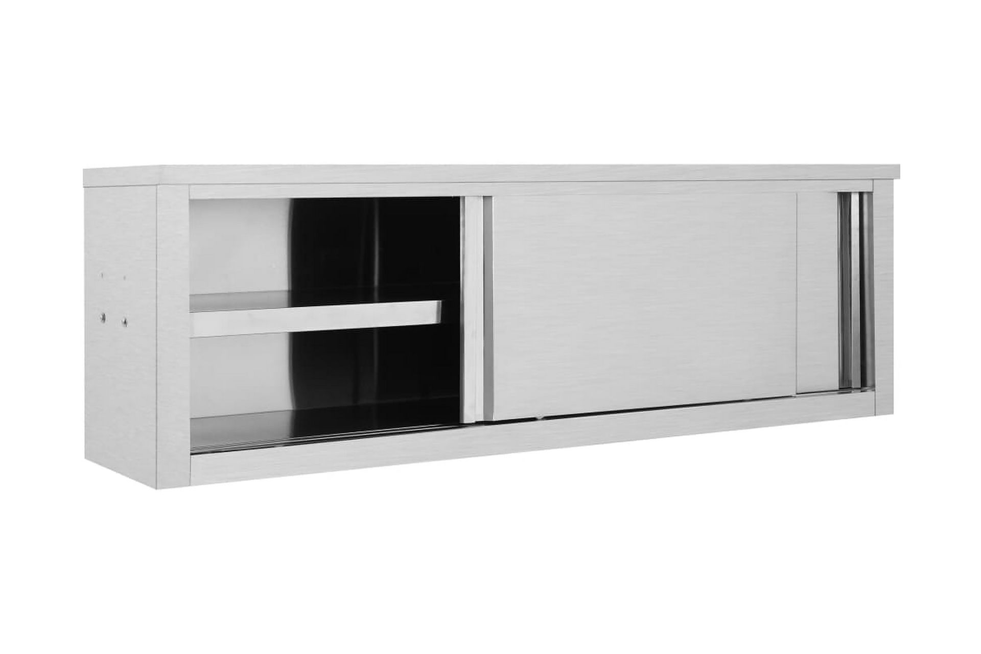 Keittiön seinäkaappi liukuovilla 150x40x50 cm teräs - Harmaa - Säilytys - Kaappi - Säilytyskaappi