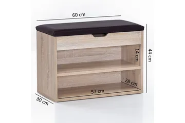 Kenkähylly Valoris 60x30 cm - Puu/Luonnonväri - Säilytys - Kaappi - Säilytyskaappi