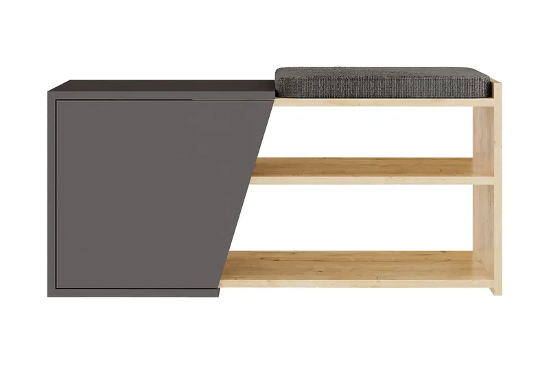 Kenkäkaappi Finones 104x37 cm, Luonnonväri/Antrasiitti