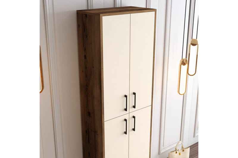 Kenkäkaappi Kotzen 60x35 cm - Tummanruskea/Beige - Säilytys - Kaappi - Säilytyskaappi