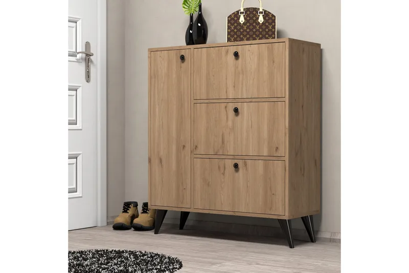 Kenkäkaappi NO_BRAND Conin kenkäkaappi 35x90 cm Natur - Säilytys - Kaappi - Säilytyskaappi