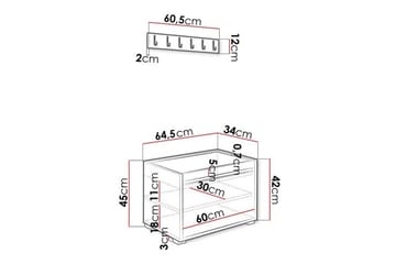 Kenmare Highboard Black/White - Säilytys - Kaappi - Säilytyskaappi