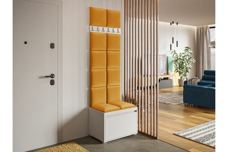 Kenmare Highboard Yellow/White - Säilytys - Kaappi - Säilytyskaappi
