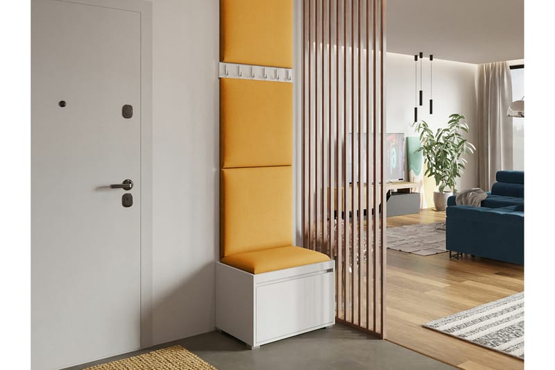 Kenmare Highboard Yellow/White - Säilytys - Kaappi - Säilytyskaappi