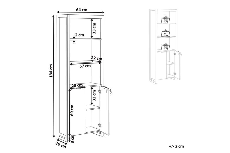Kirjahylly Johnson - Säilytys - Hylly - Kirjahylly