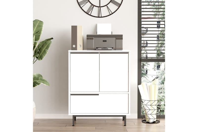 Korkea kaappi Liyakat - Valkoinen - Säilytys - Kaappi - Säilytyskaappi