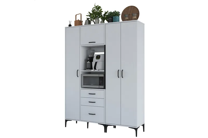 Korkea kaappi Manorma - Valkoinen - Säilytys - Kaappi - Säilytyskaappi