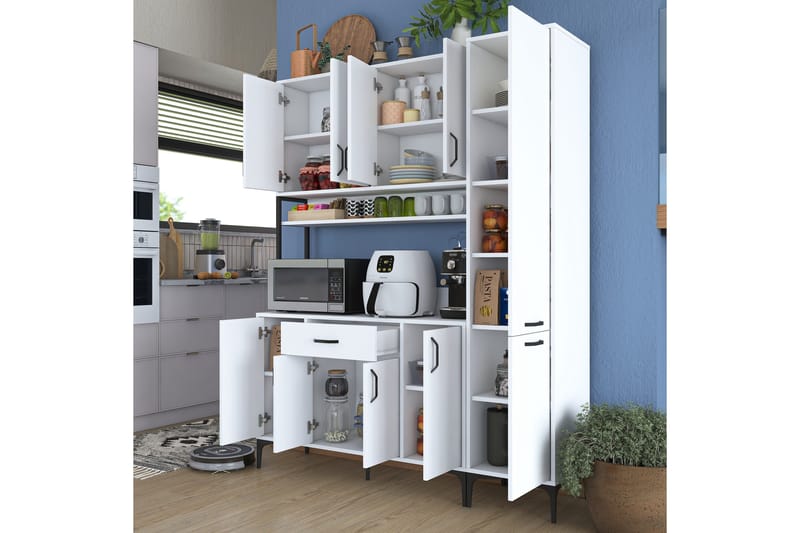 Korkea kaappi Manorma - Valkoinen - Säilytys - Kaappi - Säilytyskaappi