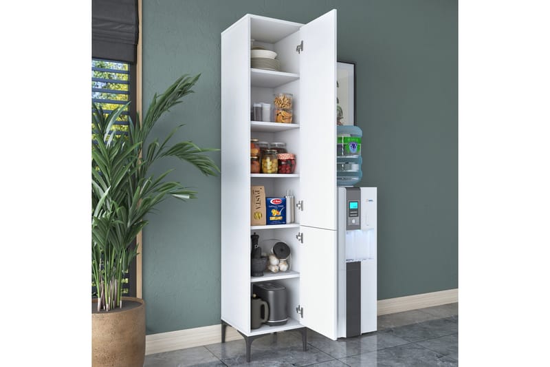 Korkea kaappi Manorma - Valkoinen - Säilytys - Kaappi - Säilytyskaappi