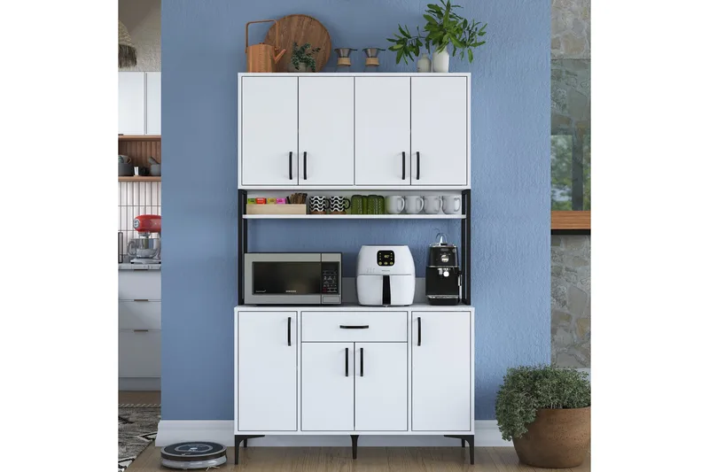 Korkea kaappi Manorma - Valkoinen - Säilytys - Kaappi - Säilytyskaappi