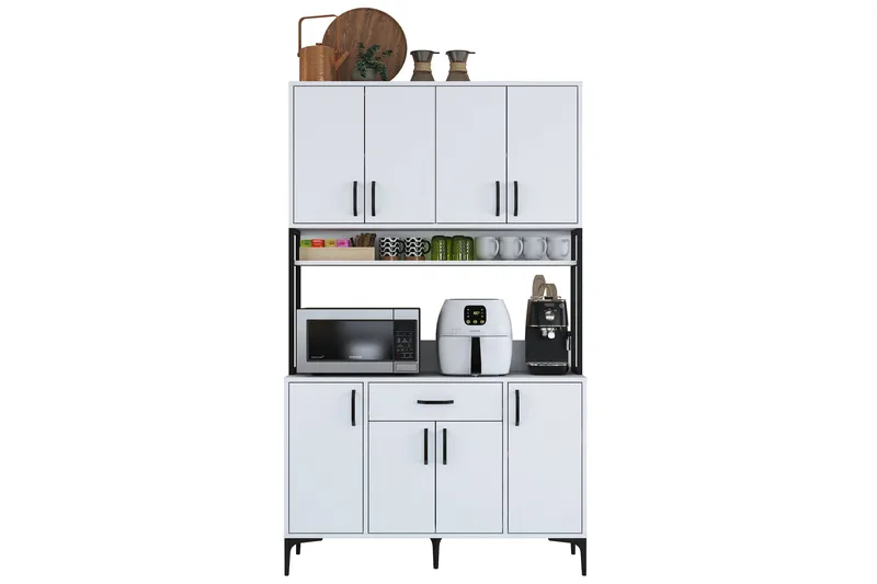 Korkea kaappi Manorma - Valkoinen - Säilytys - Kaappi - Säilytyskaappi