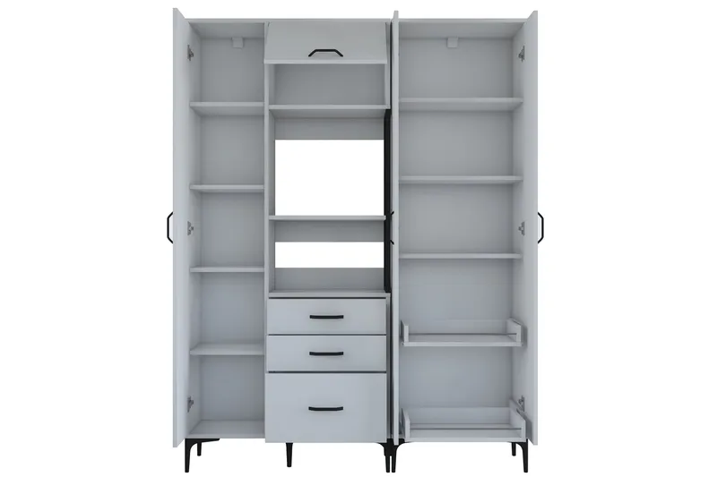 Korkea kaappi Manorma - Valkoinen - Säilytys - Kaappi - Säilytyskaappi