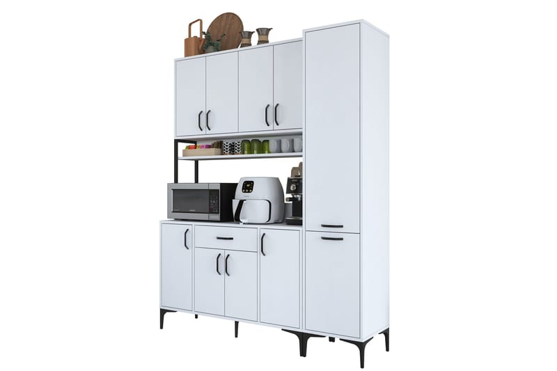 Korkea kaappi Manorma - Valkoinen - Säilytys - Kaappi - Säilytyskaappi