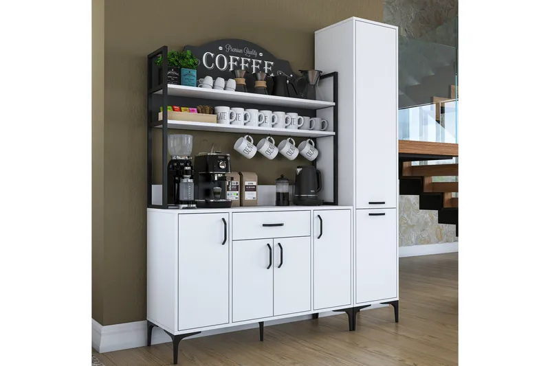 Korkea kaappi Manorma, Valkoinen