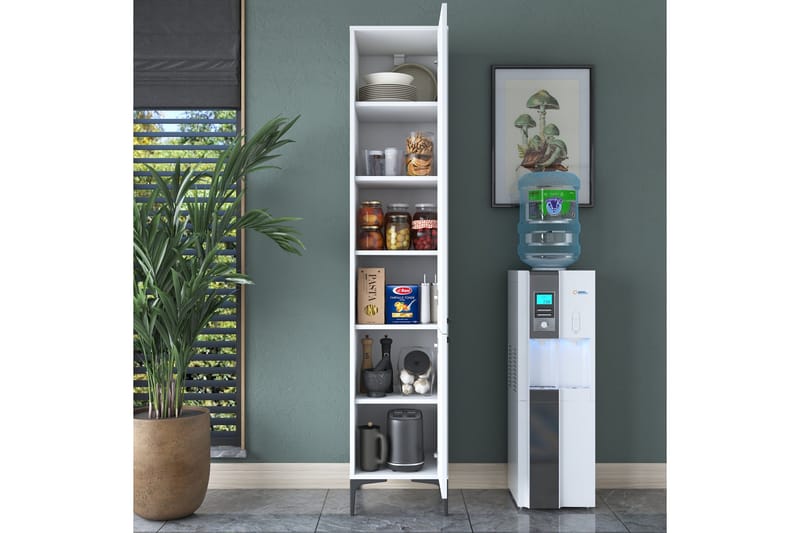 Korkea kaappi Manorma - Valkoinen - Säilytys - Kaappi - Säilytyskaappi