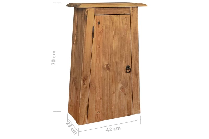 Kylpyhuoneen seinäkaappi kierrätetty mänty 42x23x70 cm - Ruskea - Säilytys - Kaappi - Säilytyskaappi