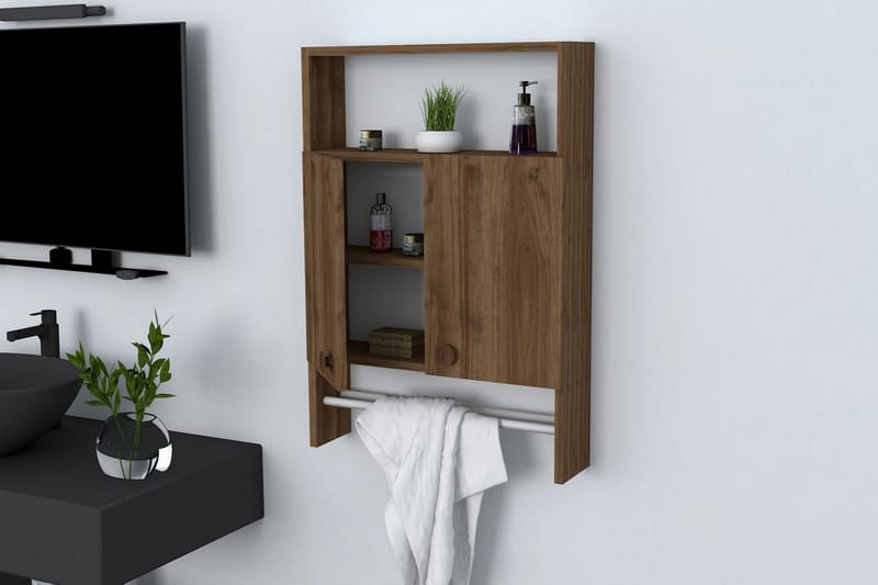 Kylpyhuonekaappi Butterworth 60 cm - Pähkinä - Säilytys - Kaappi - Säilytyskaappi
