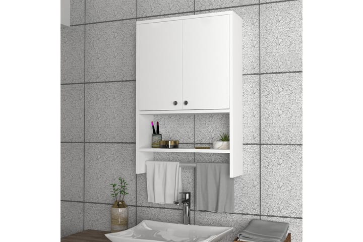 Kylpyhuonekaappi Darakjy 59 cm - Valkoinen - Säilytyskaappi