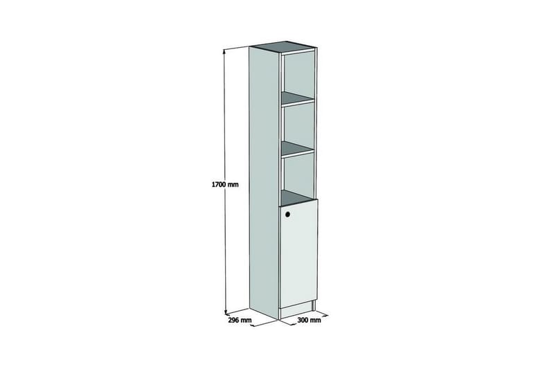 Kylpyhuonekaappi Dukart 170 cm - Sininen - Säilytyskaappi