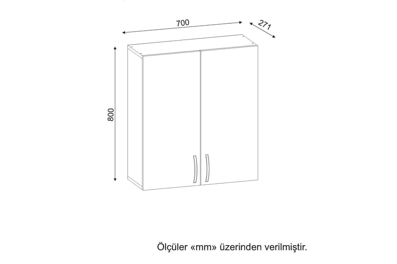Kylpyhuonekaappi Murviedro 70 cm - Valkoinen - Säilytys - Kaappi - Säilytyskaappi