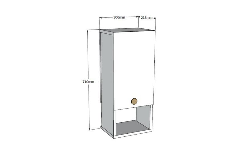 Kylpyhuonekaappi Vention 71 cm - Sininen - Säilytyskaappi