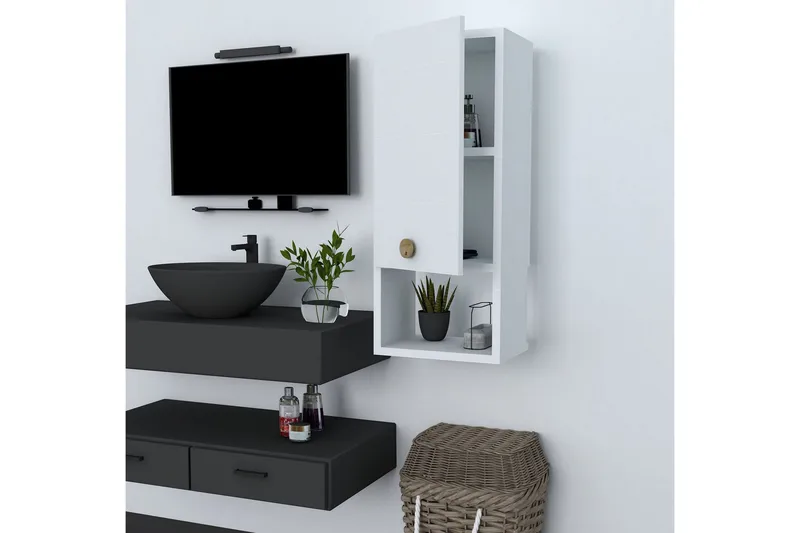 Kylpyhuonekaappi Vention 71 cm - Valkoinen - Talo & remontointi - Keittiö & kylpyhuone - Kylpyhuone - Kylpyhuonekalusteet - Kylpyhuonekaapit