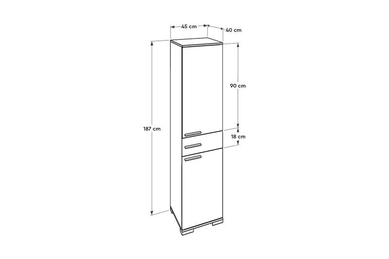 Lipasto Valkoinen Korkeakiilto - Säilytys - Kaappi - Säilytyskaappi