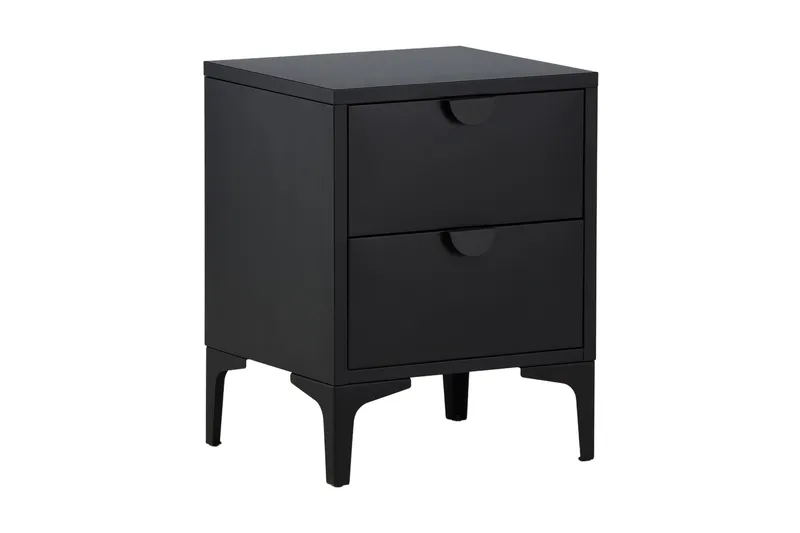 Lipasto Piring kahdella laatikolla 45x40x52 cm, Musta