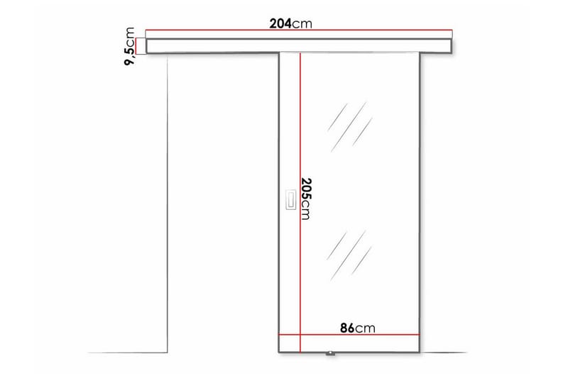 Liukuovi Clonmore - Musta - Talo & remontointi - Rakentaminen - Ovet - Liukuovi