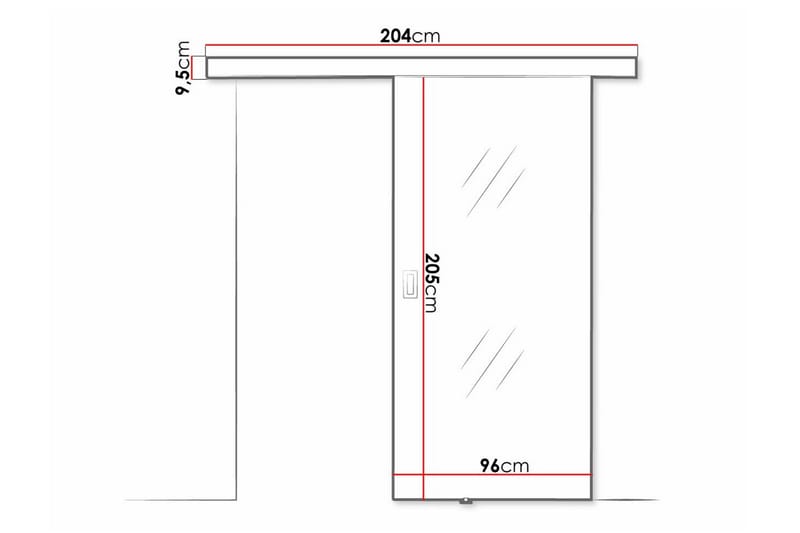 Liukuovi Clonmore - Musta - Talo & remontointi - Rakentaminen - Ovet - Liukuovi