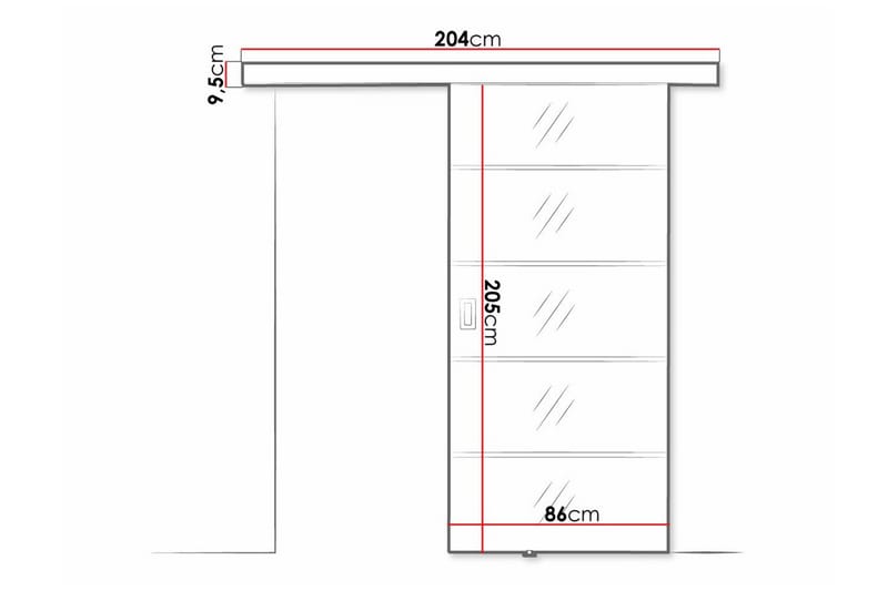 Liukuovi Clonmore - Musta - Talo & remontointi - Rakentaminen - Ovet - Liukuovi