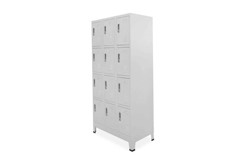 Lukkokaappi 12 lokerolla 90x45x180 cm - Harmaa - Säilytys - Kaappi - Säilytyskaappi