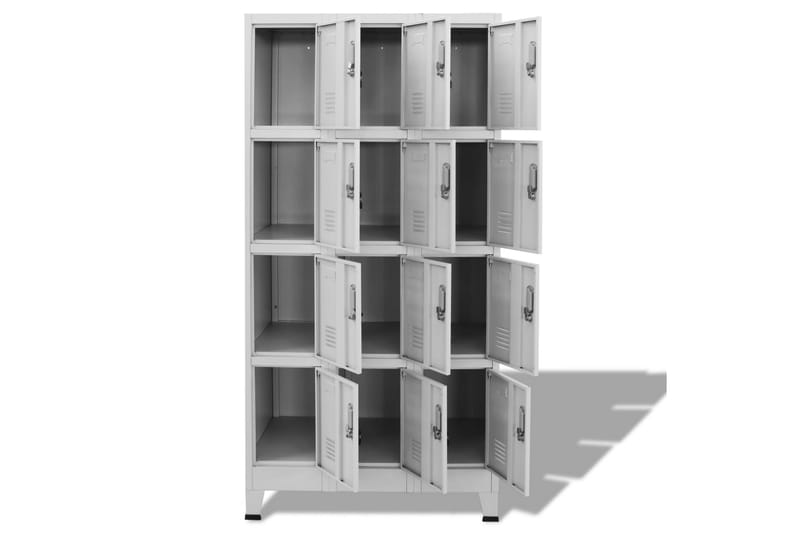 Lukkokaappi 12 lokerolla 90x45x180 cm - Harmaa - Säilytys - Kaappi - Säilytyskaappi