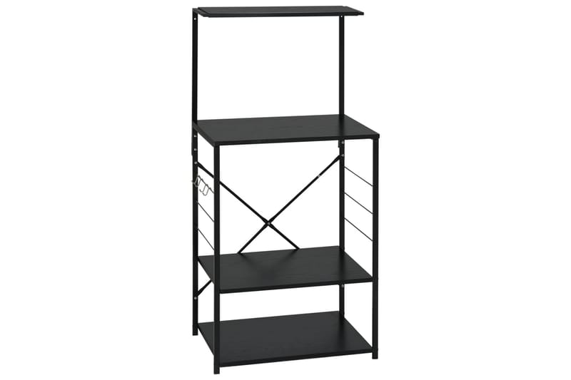 Mikroaaltouunikaappi musta 60x39,6x123 cm lastulevy - Säilytys - Kaappi - Säilytyskaappi
