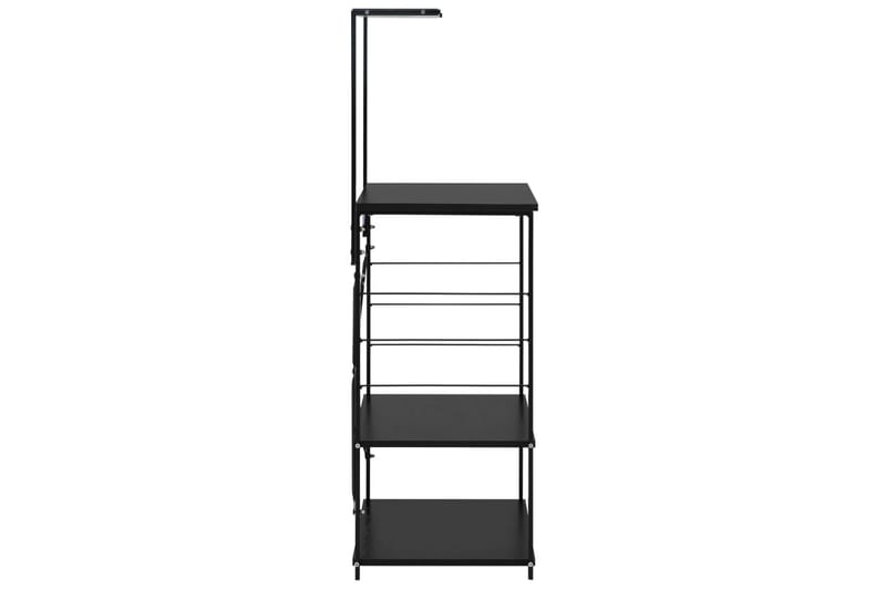 Mikroaaltouunikaappi musta 60x39,6x123 cm lastulevy - Säilytys - Kaappi - Säilytyskaappi