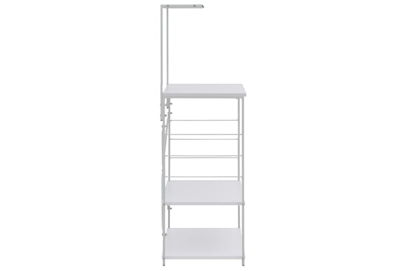 Mikroaaltouunikaappi valkoinen 60x39,6x123 cm lastulevy - Säilytys - Kaappi - Säilytyskaappi