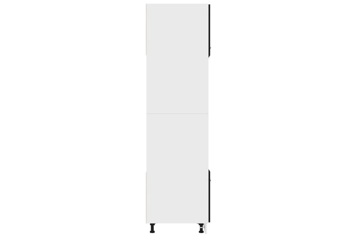 Mikroaaltouunin kaappi musta 60x57x207 cm lastulevy - Musta - Keittiökaappi - Säilytyskaappi