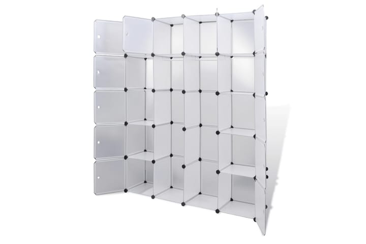 Moduulikaappi 14 lokeroa 37 x 146 x 180,5 cm valkoinen - Valkoinen - Säilytyskaappi