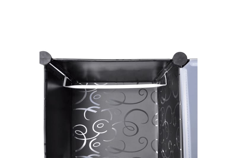 Moduulikaappi 14 lokeroa 37x146x180,5 cm musta ja valkoinen - Musta - Säilytys - Kaappi - Säilytyskaappi