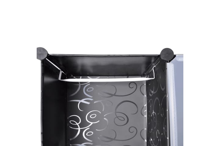 Moduulikaappi 14 lokeroa 37x146x180,5 cm musta ja valkoinen - Musta - Säilytyskaappi