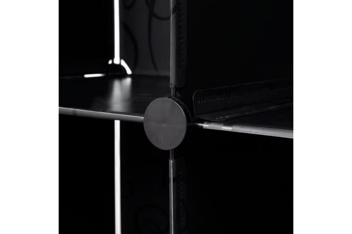Moduulikaappi 18 lokeroa 37x146x180,5 cm musta ja valkoinen - Musta - Säilytyskaappi