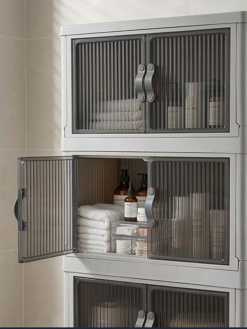 Monikäyttöinen kaappi Hanah Home Lavine 127 (56 x 127 x 56 cm) Antrasiitti - Antrasiitti - Säilytys - Kaappi - Säilytyskaappi
