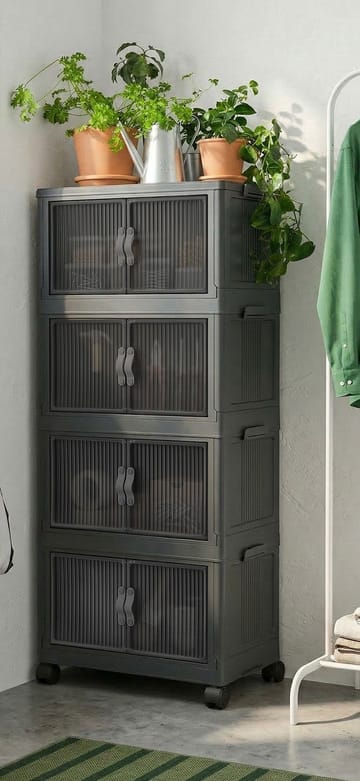 Monikäyttöinen kaappi Hanah Home Lavine 127 (56 x 127 x 56 cm) Antrasiitti - Antrasiitti - Säilytys - Kaappi - Säilytyskaappi