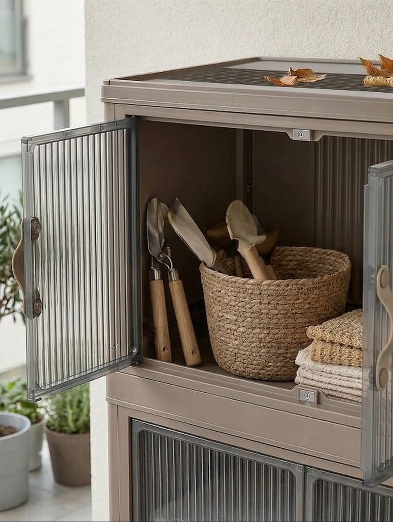 Monikäyttöinen kaappi Hanah Home Lavine 127 (56 x 127 x 56 cm) Vaaleansininen - Säilytys - Kaappi - Säilytyskaappi