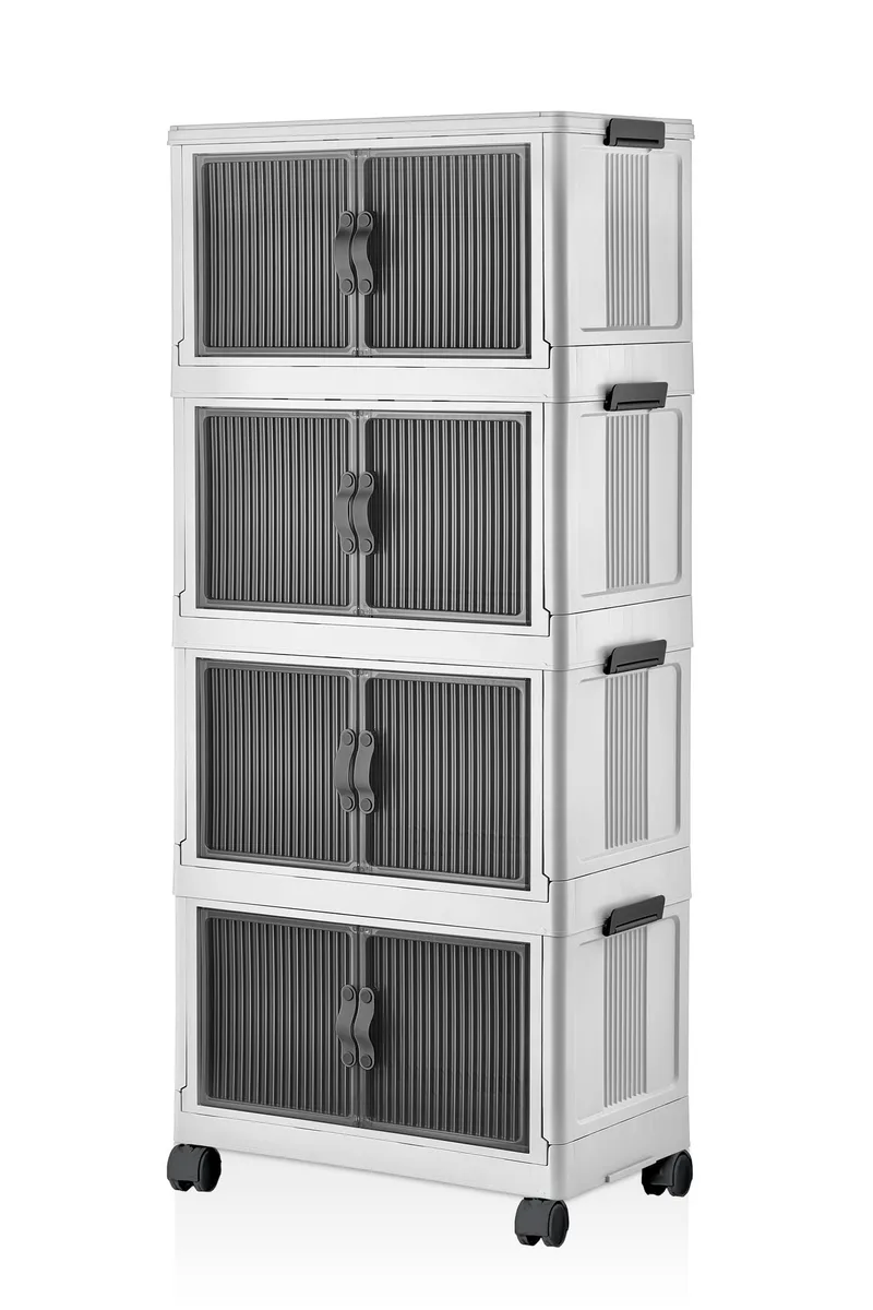 Monikäyttöinen kaappi Hanah Home Lavine 127 (56 x 127 x 56 cm) Valkoinen, undefined