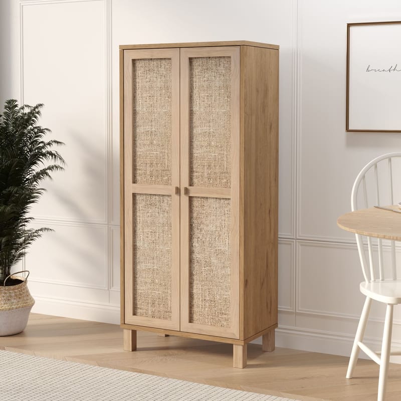 Monitoimikaappi Hanah Home Dune (60 x 133,6 x 35 cm) Tammi - Tammi - Säilytys - Kaappi - Säilytyskaappi