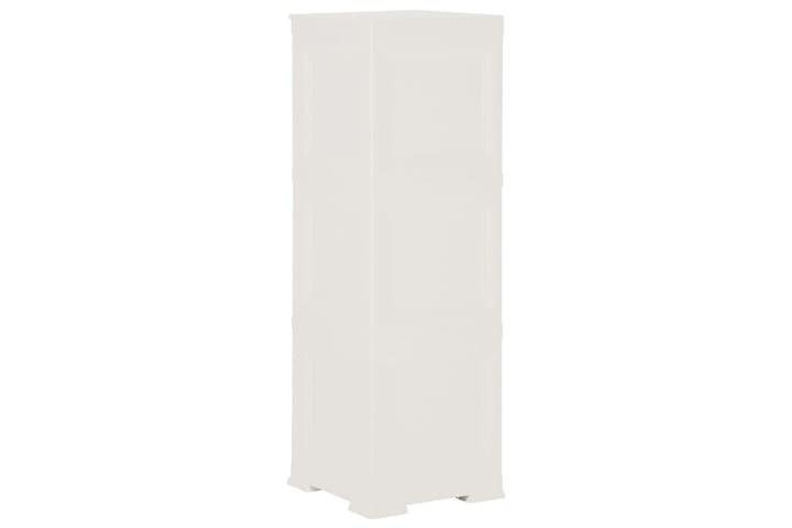 Muovikaappi 40x43x125 cm puutyyli valkoinen - Valkoinen - Säilytyskaappi