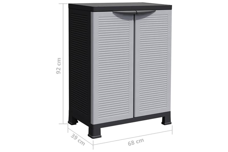Muovikaappi 68x39x92 cm - Harmaa - Säilytys - Kaappi - Säilytyskaappi