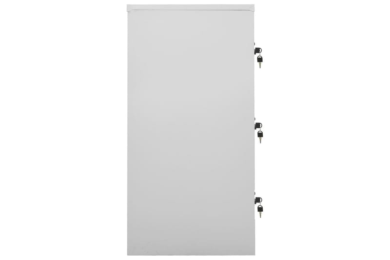 Pukukaapit 2 kpl vaaleanharmaa 90x45x92,5 cm teräs - Harmaa - Säilytys - Kaappi - Säilytyskaappi